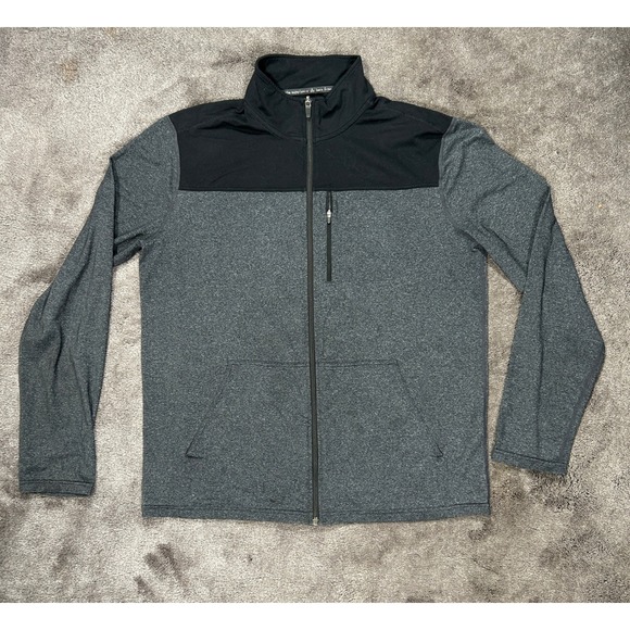 Prana Other - Prana Full Zip Jacket Mens XL Gray Black Colorblock Breathe Active Mock Neck
